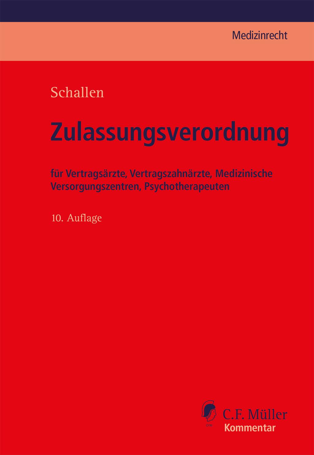 Vorderes Coverbild Zulassungsverordnung