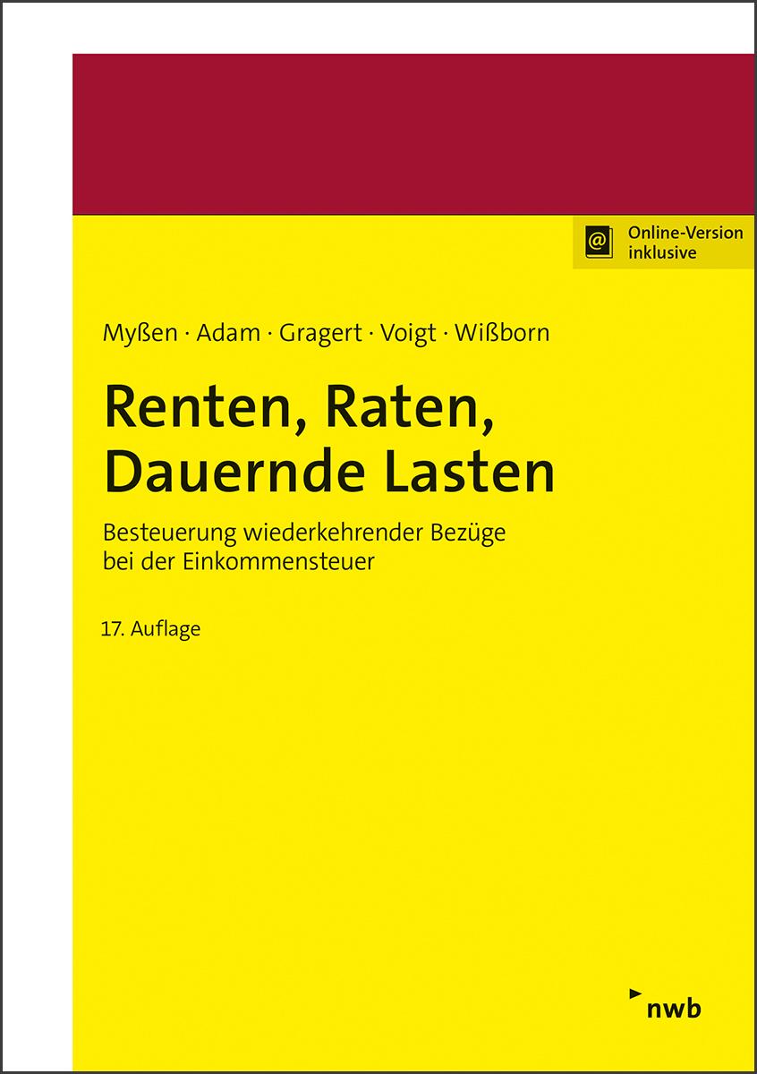 Vorderes Coverbild Renten, Raten, Dauernde Lasten