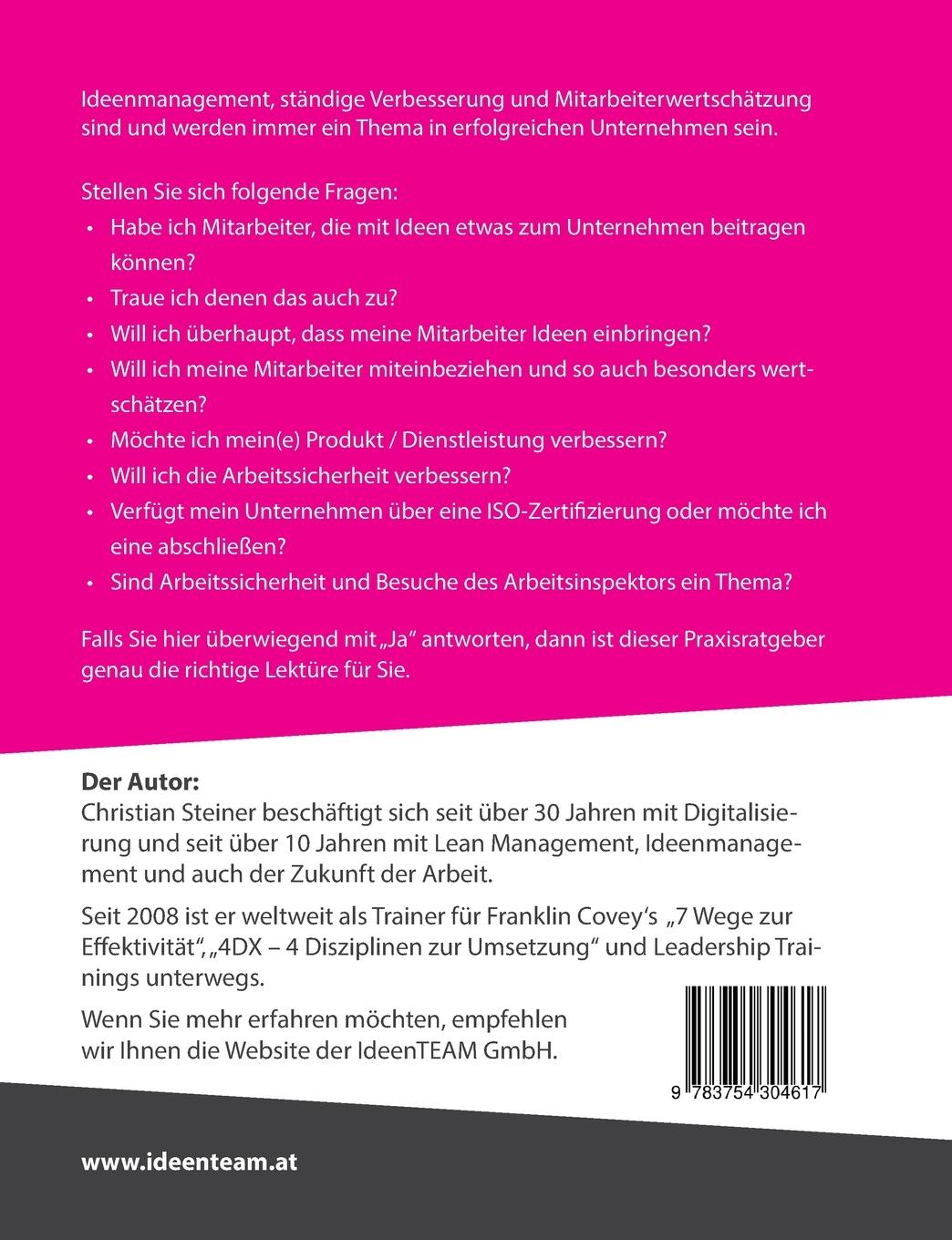 Rückseitencover Der Mitarbeiter als Mitdenker