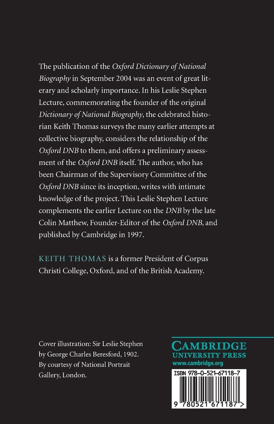 Rückseitencover Changing Conceptions of National Biography