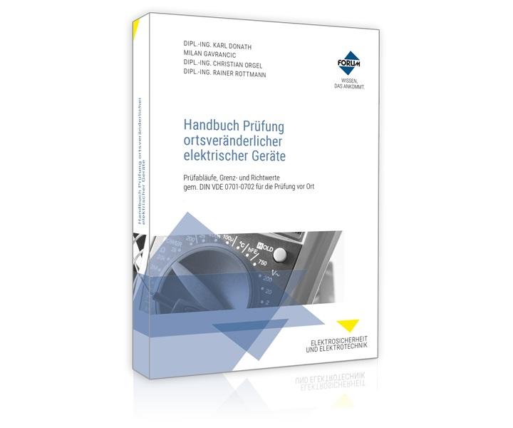Vorderes Coverbild Handbuch Prüfung ortsveränderlicher elektrischer Geräte