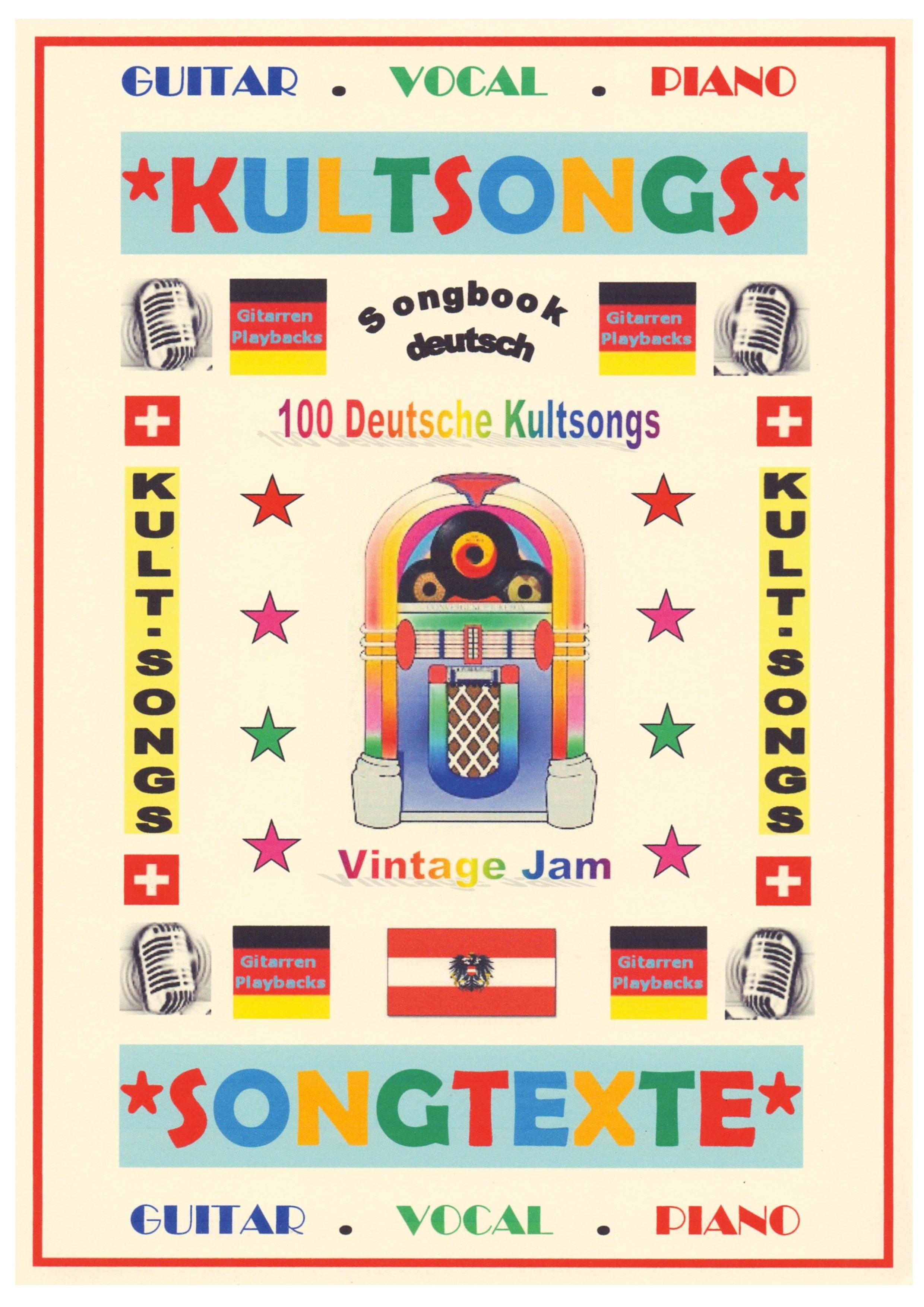 Vorderes Coverbild 100 Deutsche Kultsongs + 100 Gitarren-Playbacks (MP3)