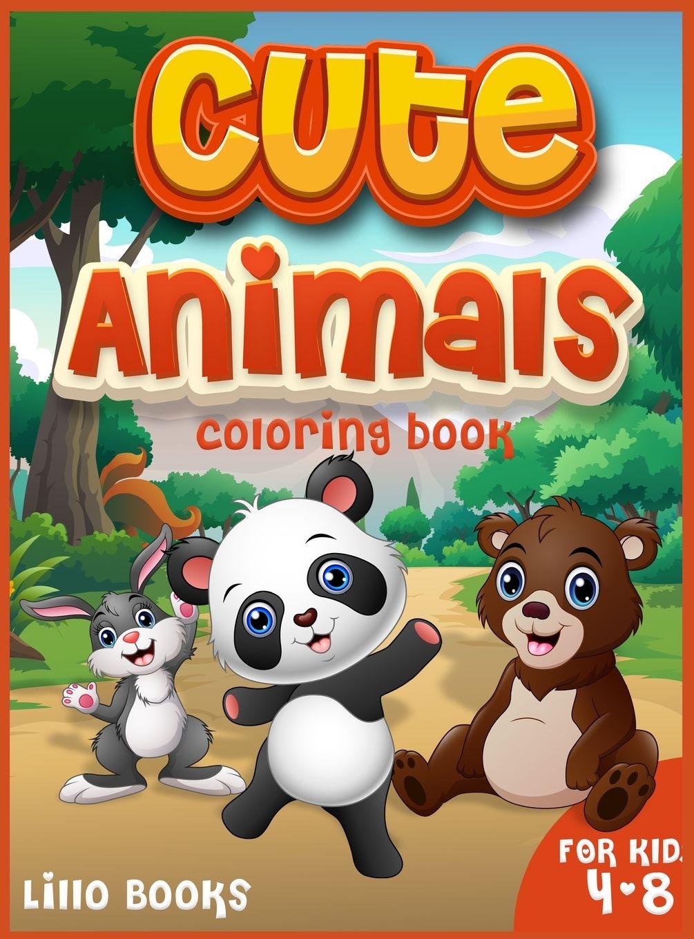 Vorderes Coverbild Cute Animals Coloring book for kids 4-8