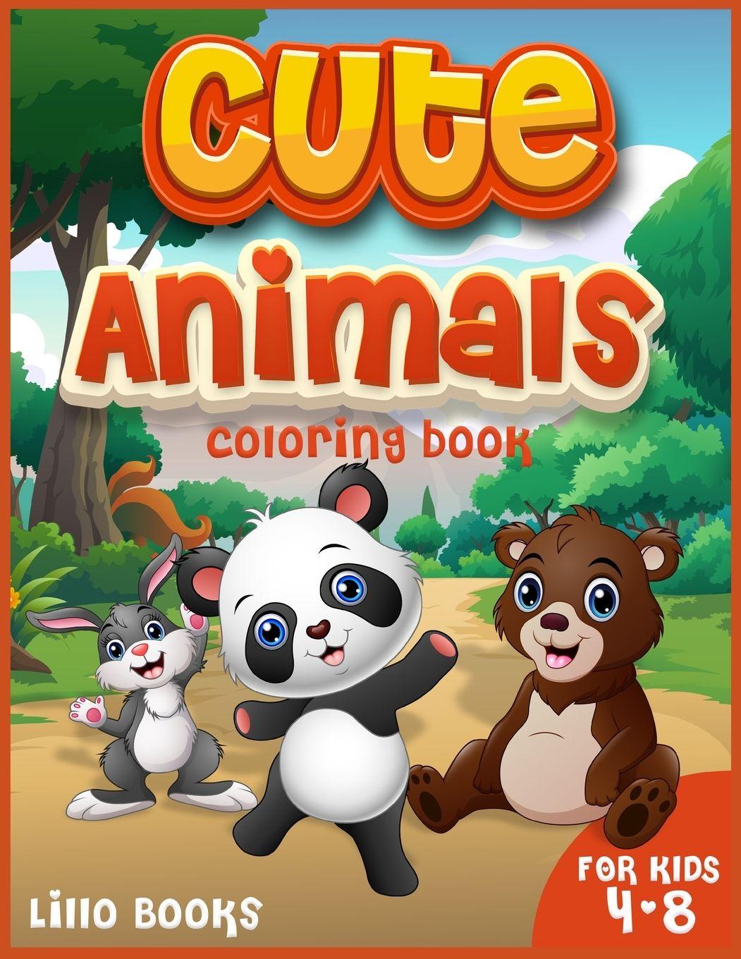Vorderes Coverbild Cute Animals Coloring book for kids 4-8