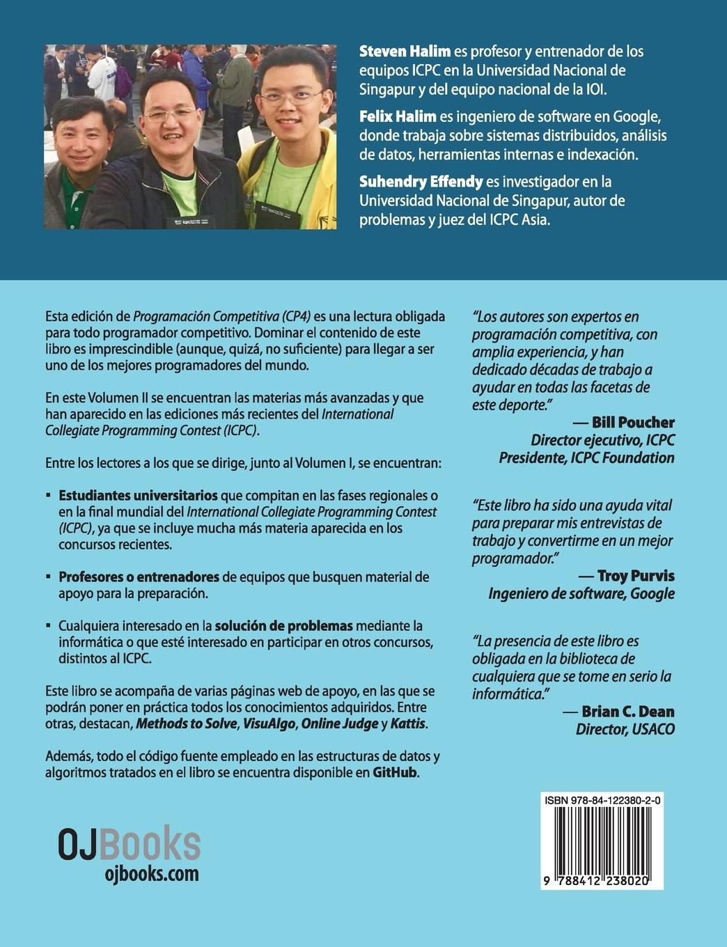 Rückseitencover Programación competitiva (CP4) - Volumen II