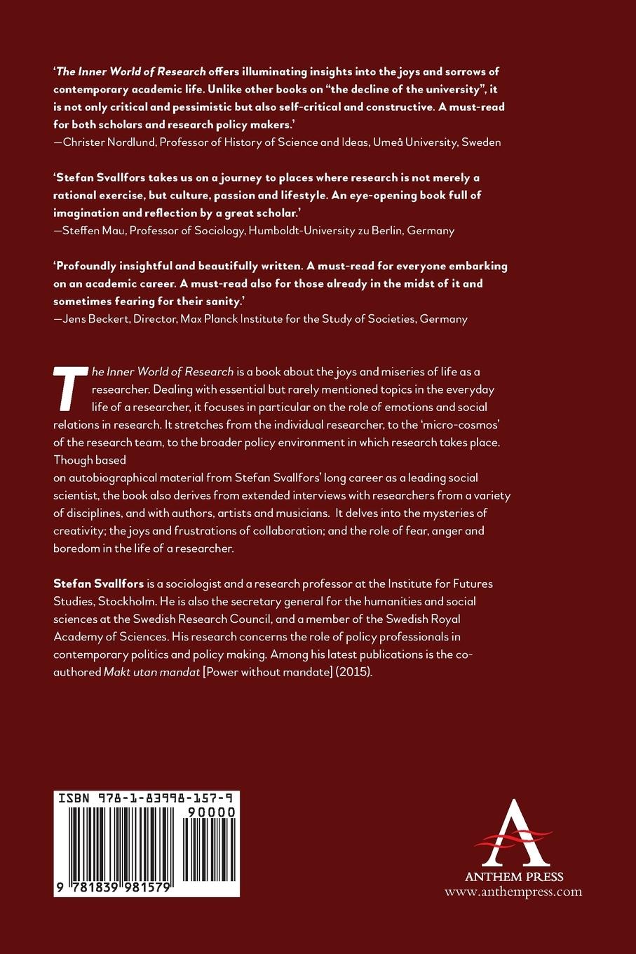 Rückseitencover The Inner World of Research