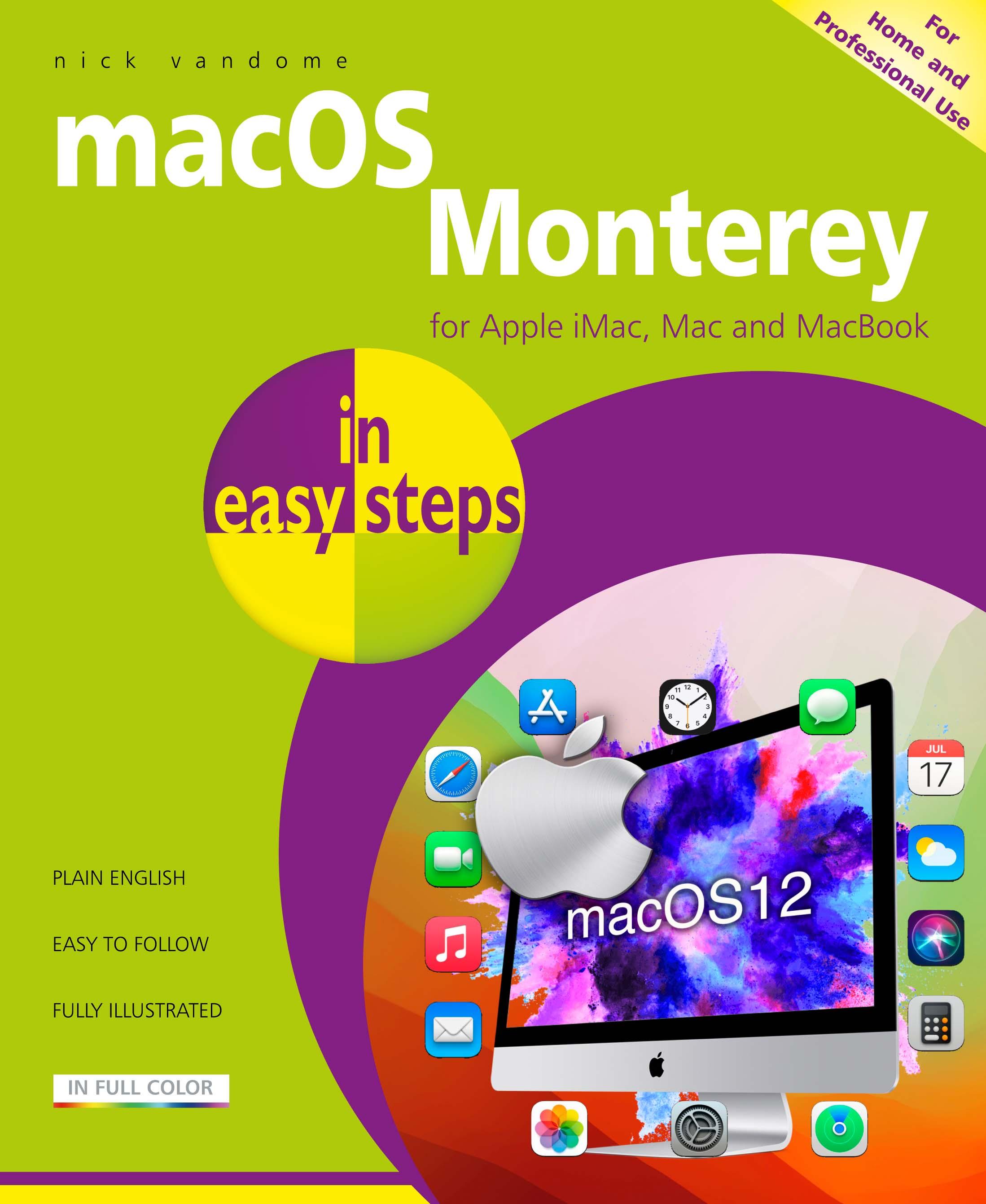 Vorderes Coverbild macOS Monterey in Easy Steps