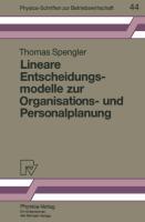 Vorderes Coverbild Lineare Entscheidungsmodelle zur Organisations- und Personalplanung