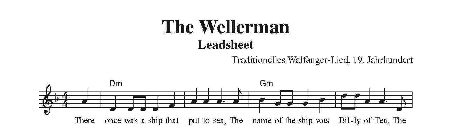 Beispielinhalt (Bild) Soon May The Wellerman Come. Für Ukulele in Low G-Stimmung