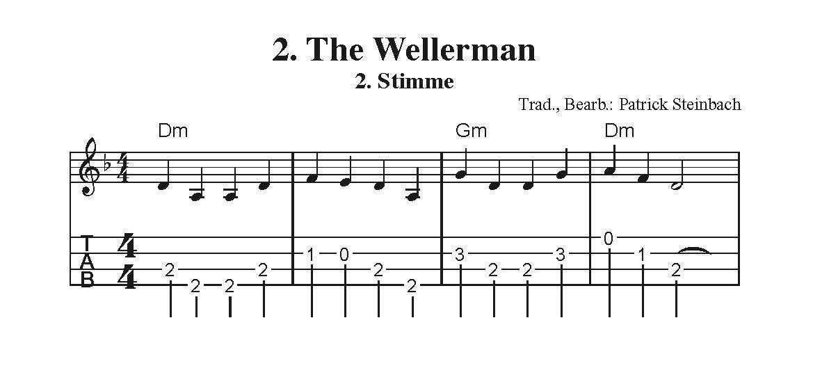 Beispielinhalt (Bild) Soon May The Wellerman Come. Für Ukulele in Low G-Stimmung