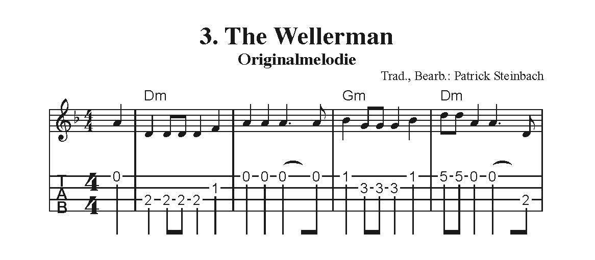 Beispielinhalt (Bild) Soon May The Wellerman Come. Für Ukulele in Low G-Stimmung