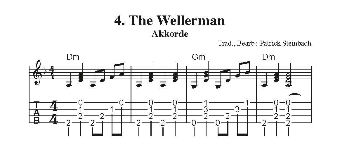 Beispielinhalt (Bild) Soon May The Wellerman Come. Für Ukulele in Low G-Stimmung