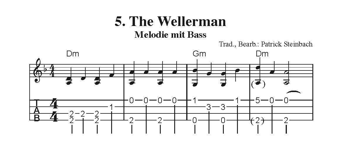 Beispielinhalt (Bild) Soon May The Wellerman Come. Für Ukulele in Low G-Stimmung