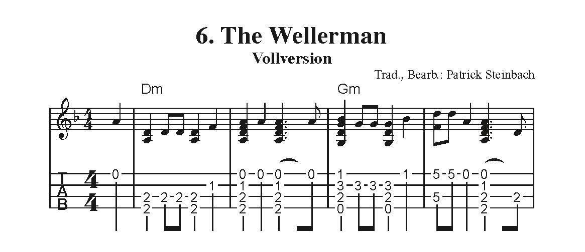 Beispielinhalt (Bild) Soon May The Wellerman Come. Für Ukulele in Low G-Stimmung