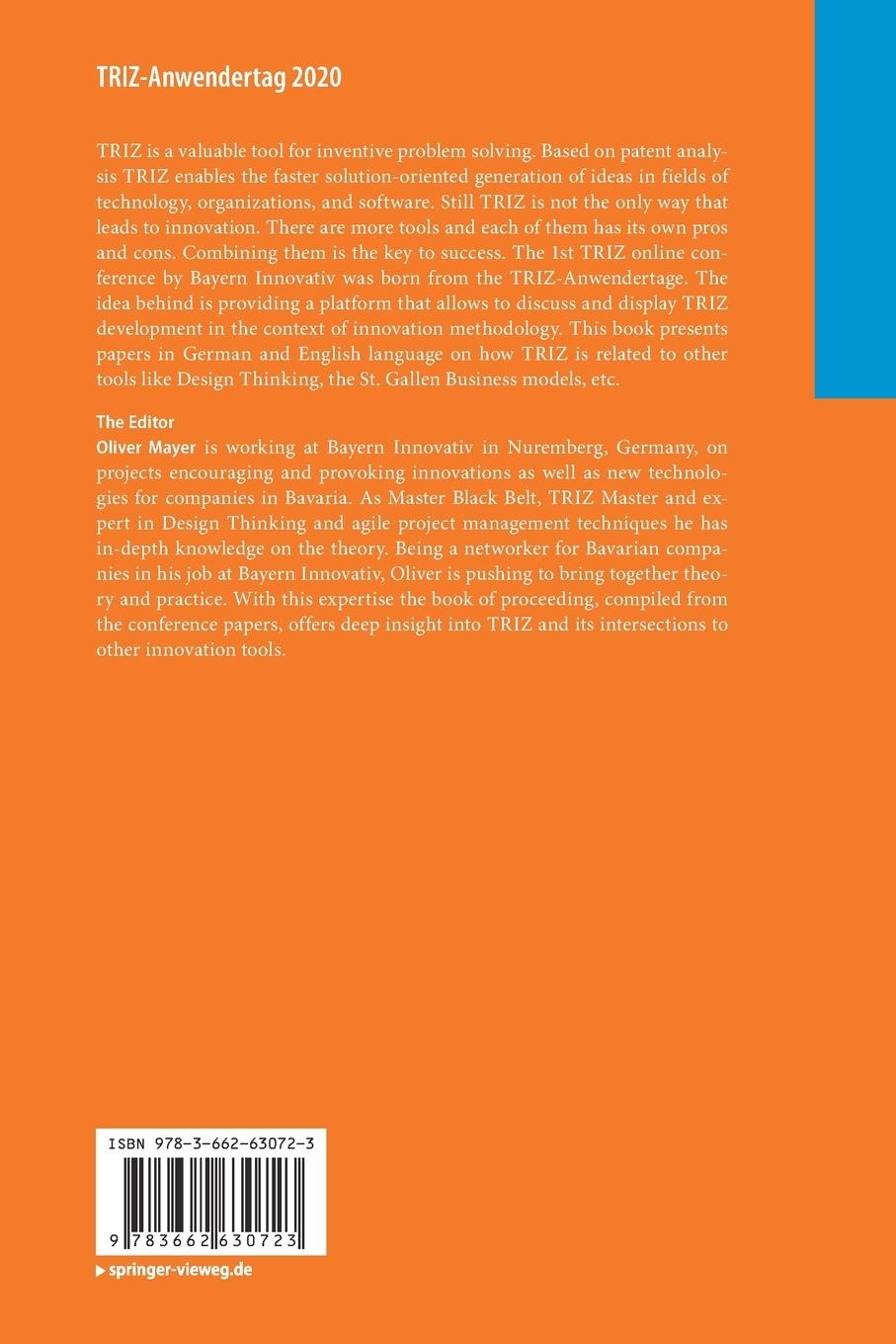 Rückseitencover TRIZ-Anwendertag 2020