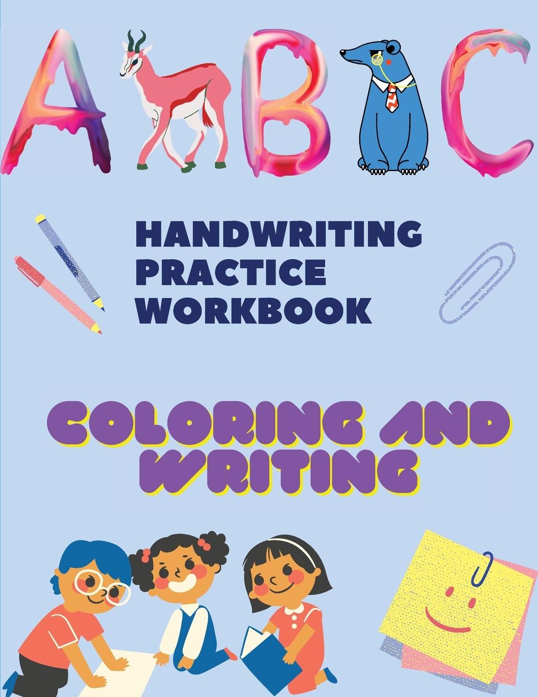 Vorderes Coverbild Handwriting Practice Workbook,Coloring and tracing Books