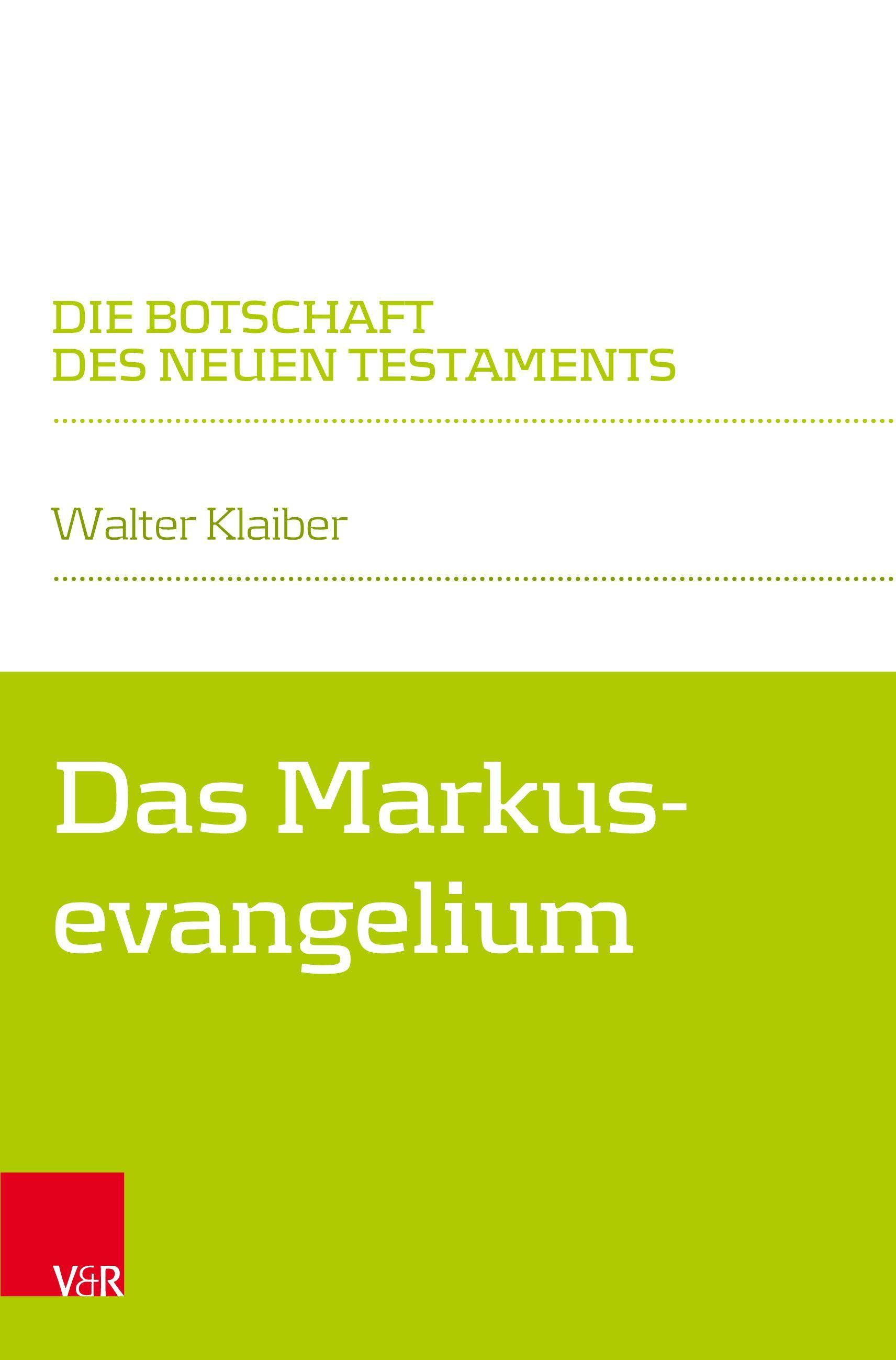 Vorderes Coverbild Das Markusevangelium
