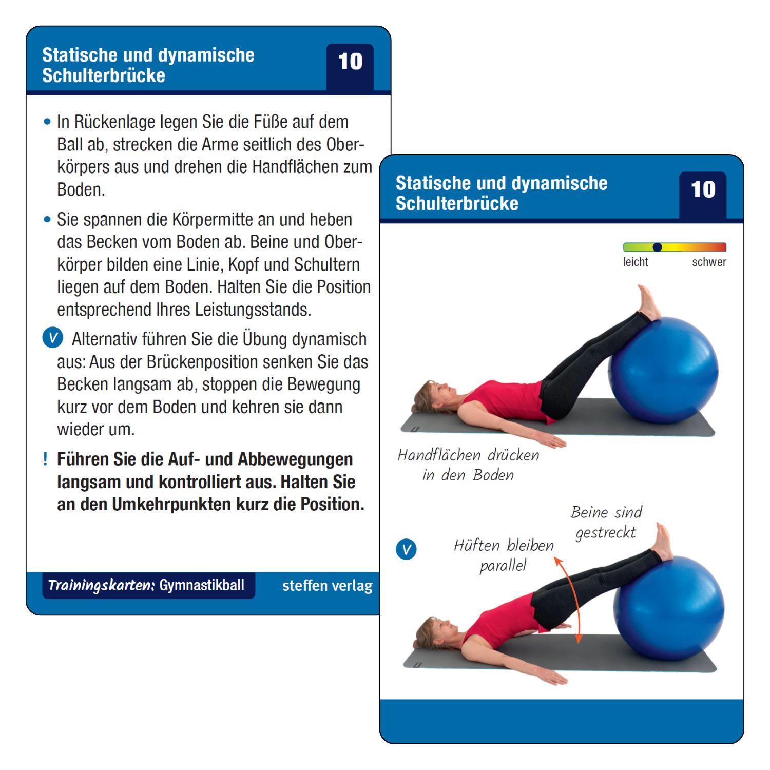 Beispielinhalt (Bild) Trainingskarten: Gymball