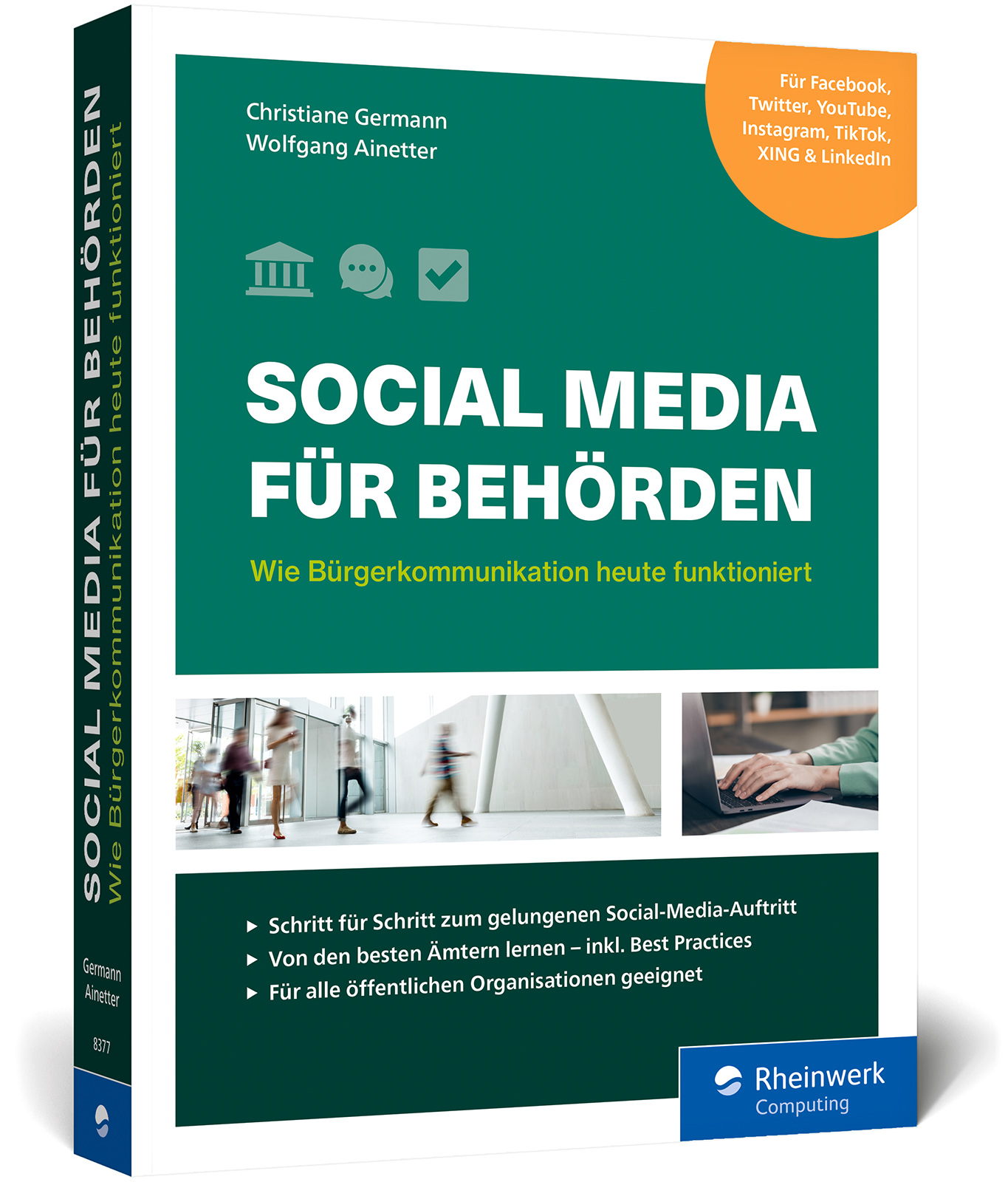 Vorderes Coverbild Social Media für Behörden
