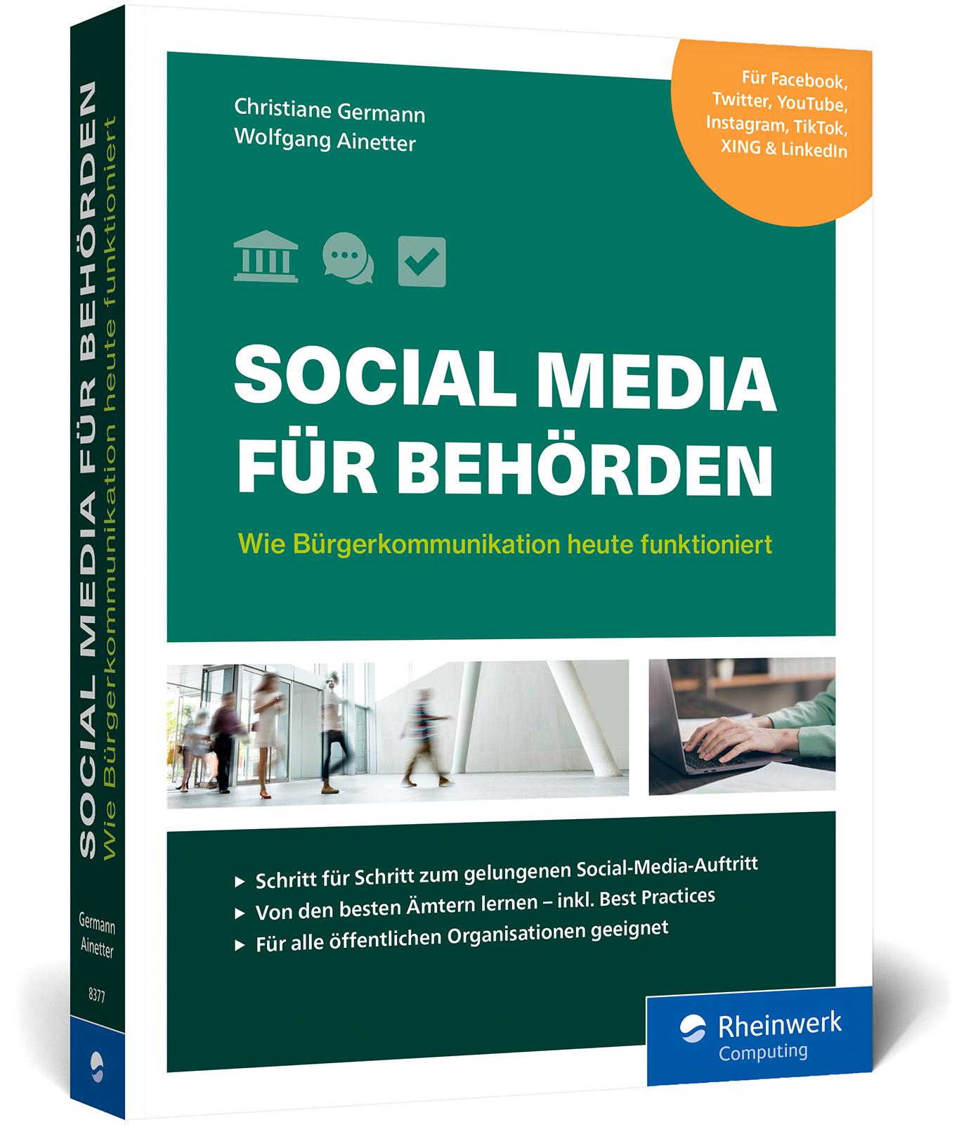 Vorderes Coverbild Social Media für Behörden