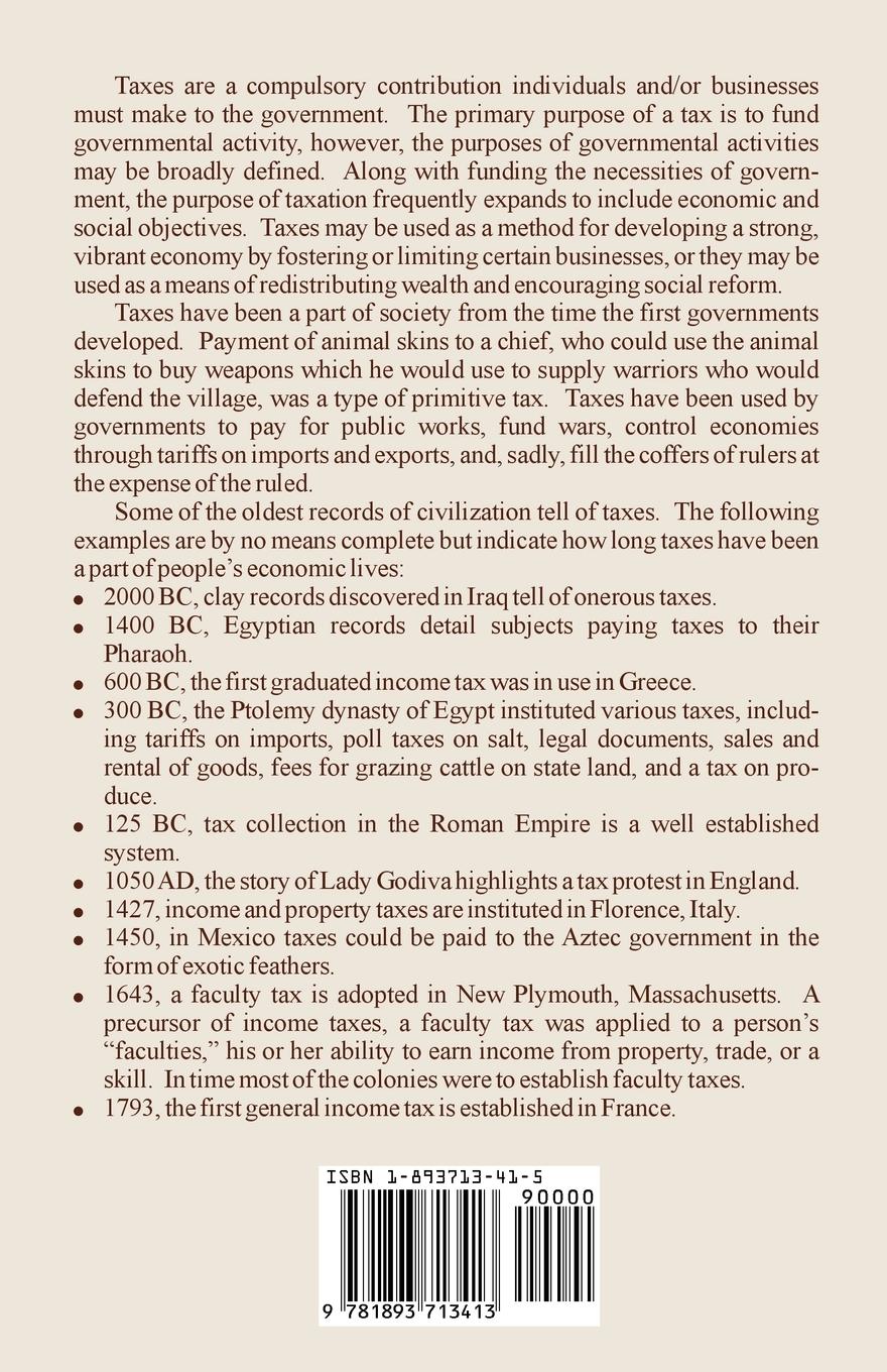 Rückseitencover History of the Income Tax
