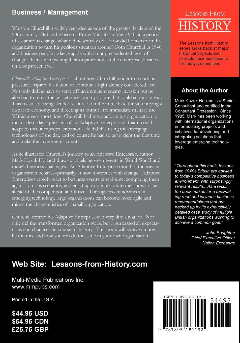 Rückseitencover Churchill's Adaptive Enterprise