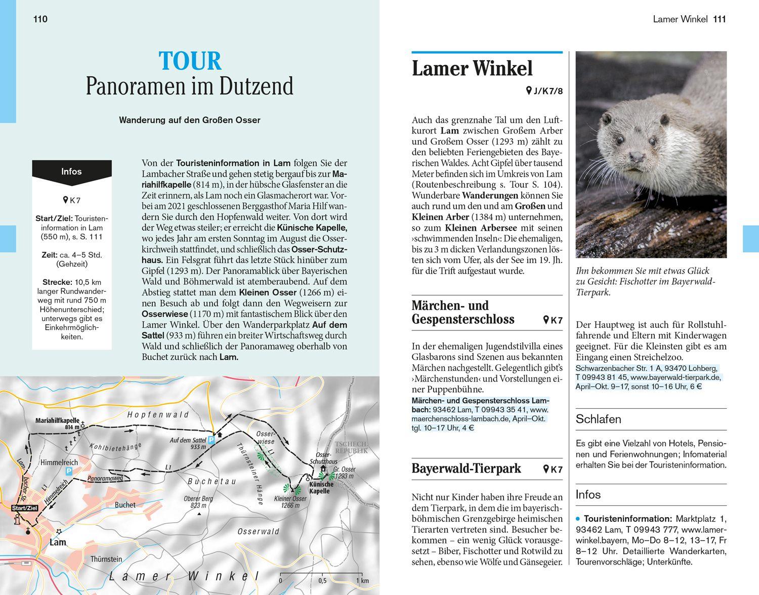 Beispielinhalt (Bild) DuMont Reise-Taschenbuch Bayerischer Wald Regensburg Oberpfälzer Wald