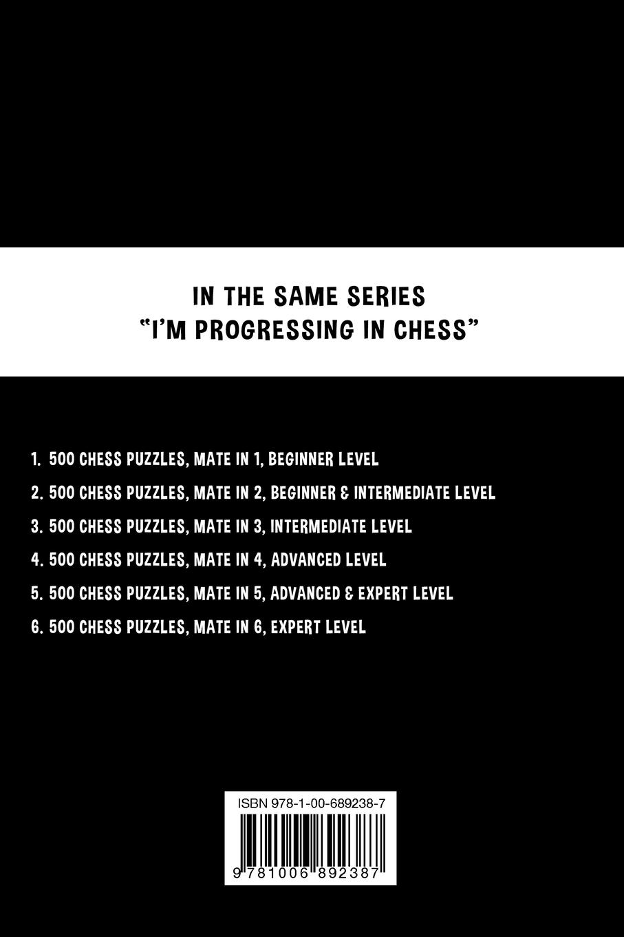Rückseitencover 500 Chess Puzzles, Mate in 6, Expert Level