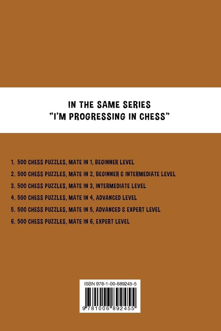 Rückseitencover 500 Chess Puzzles, Mate in 5, Advanced and Expert Level