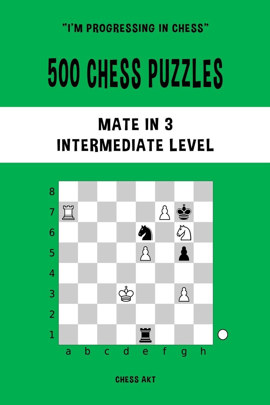 Vorderes Coverbild 500 Chess Puzzles, Mate in 3, Intermediate Level