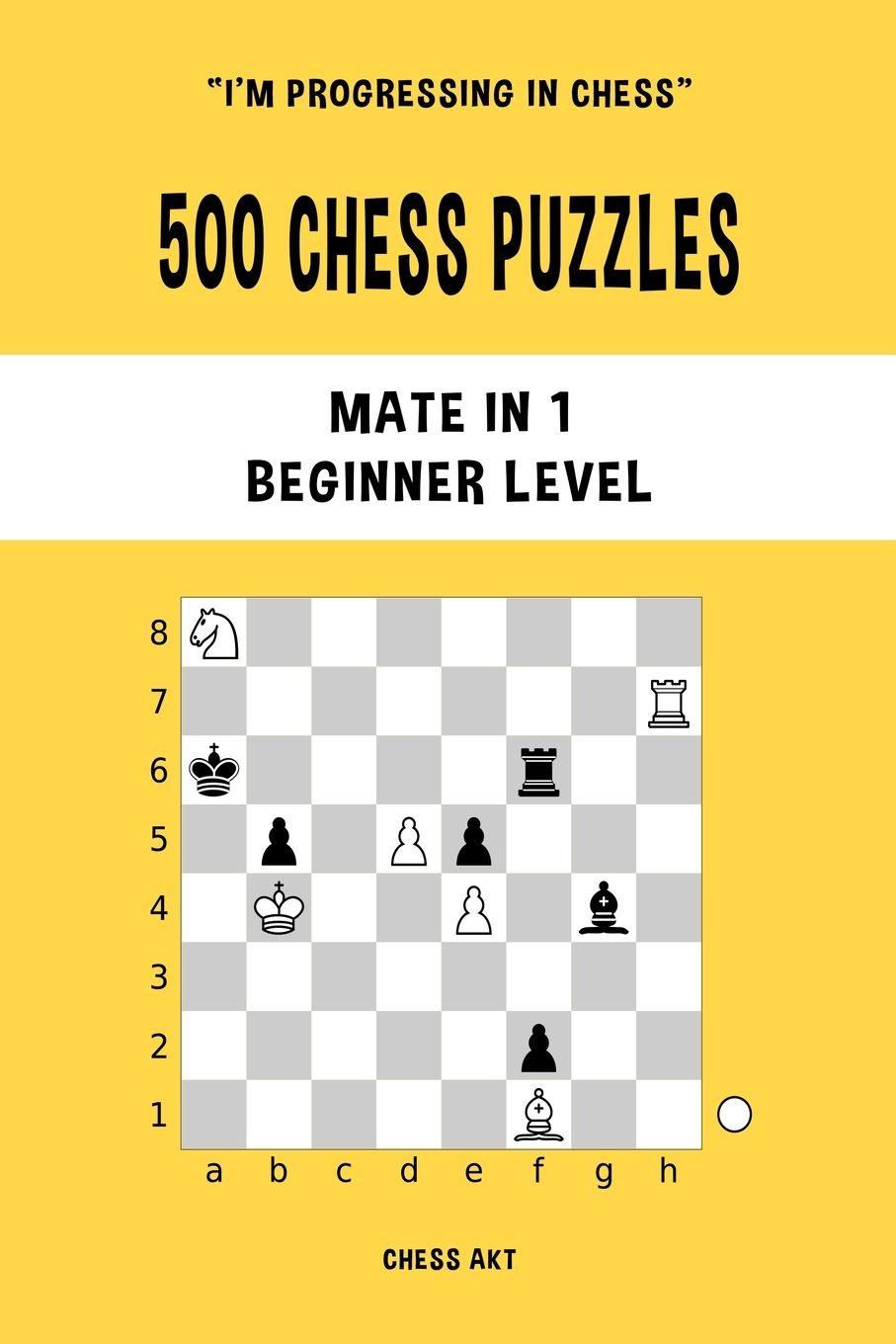 Vorderes Coverbild 500 Chess Puzzles, Mate in 1, Beginner Level