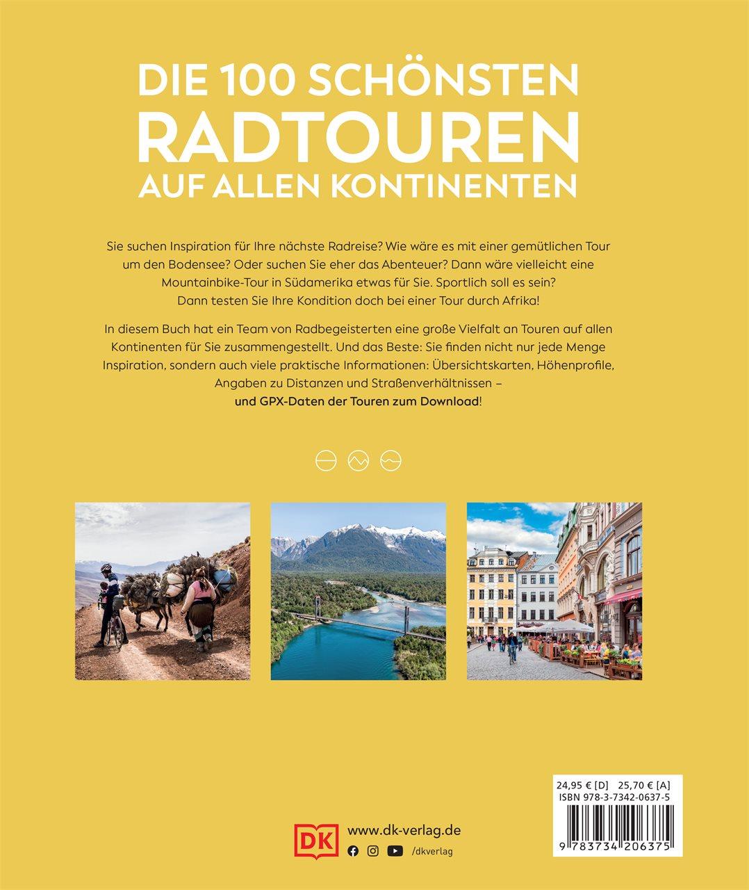 Rückseitencover Die 100 schönsten Radtouren auf allen Kontinenten
