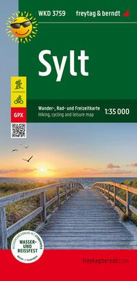 Vorderes Coverbild Sylt, Wander-, Rad- und Freizeitkarte 1:35.000, freytag & berndt, WKD 3759