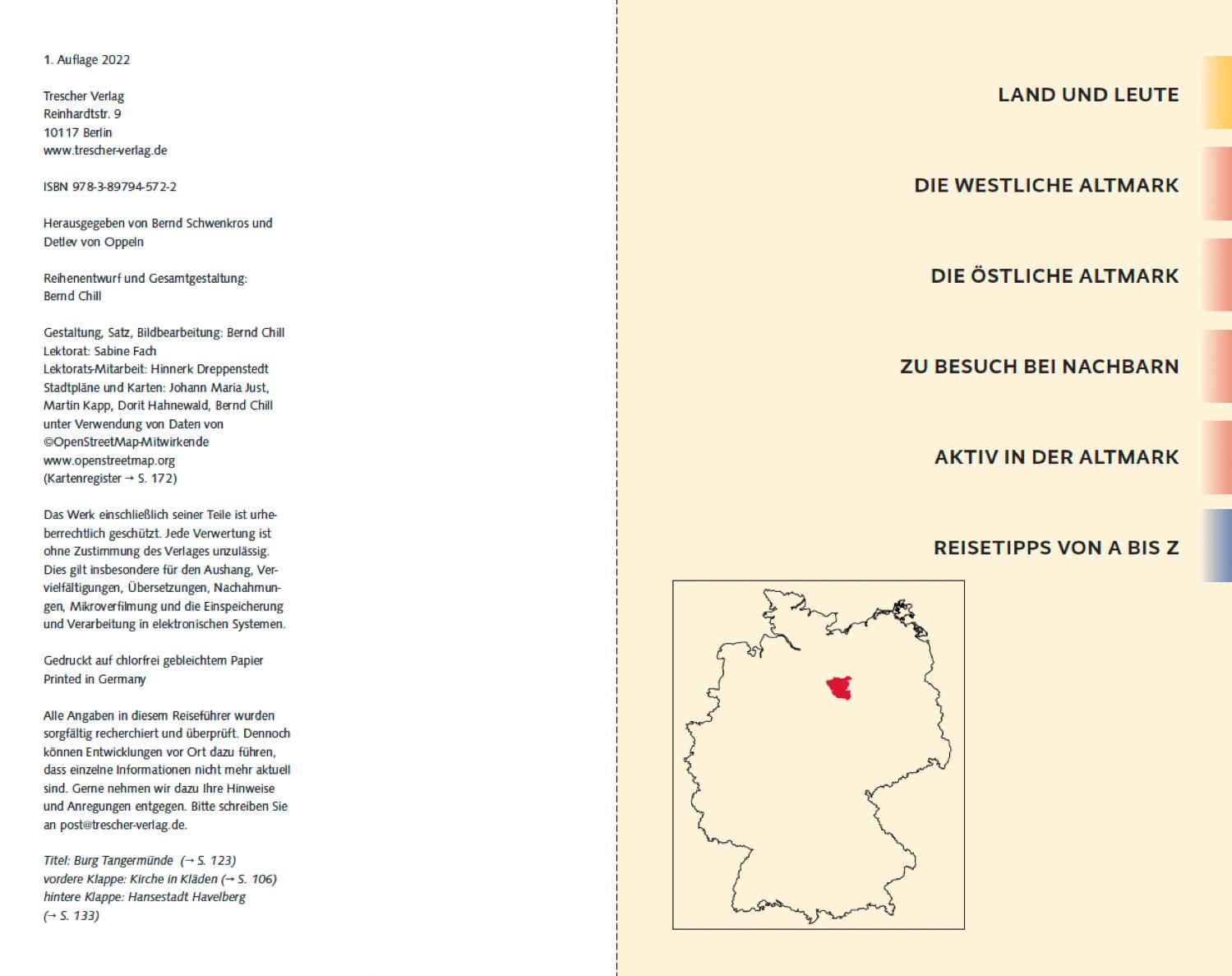Beispielinhalt (Bild) Reiseführer Altmark