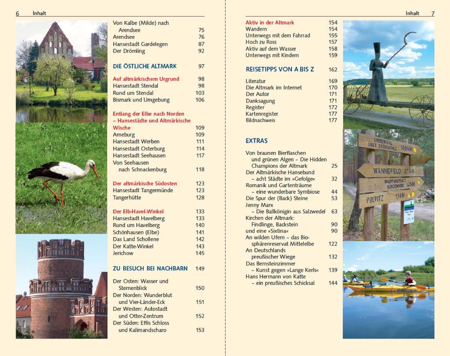 Beispielinhalt (Bild) Reiseführer Altmark