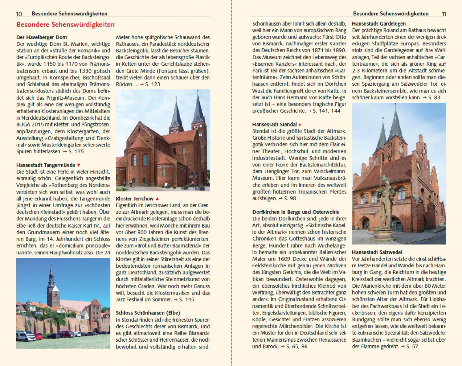 Beispielinhalt (Bild) Reiseführer Altmark