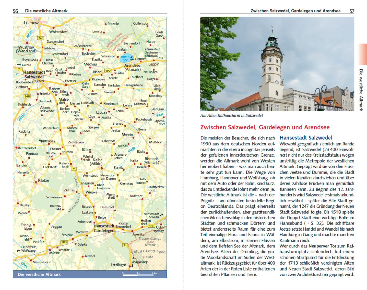Beispielinhalt (Bild) Reiseführer Altmark