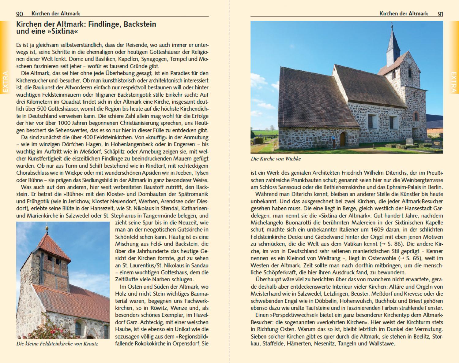 Beispielinhalt (Bild) Reiseführer Altmark