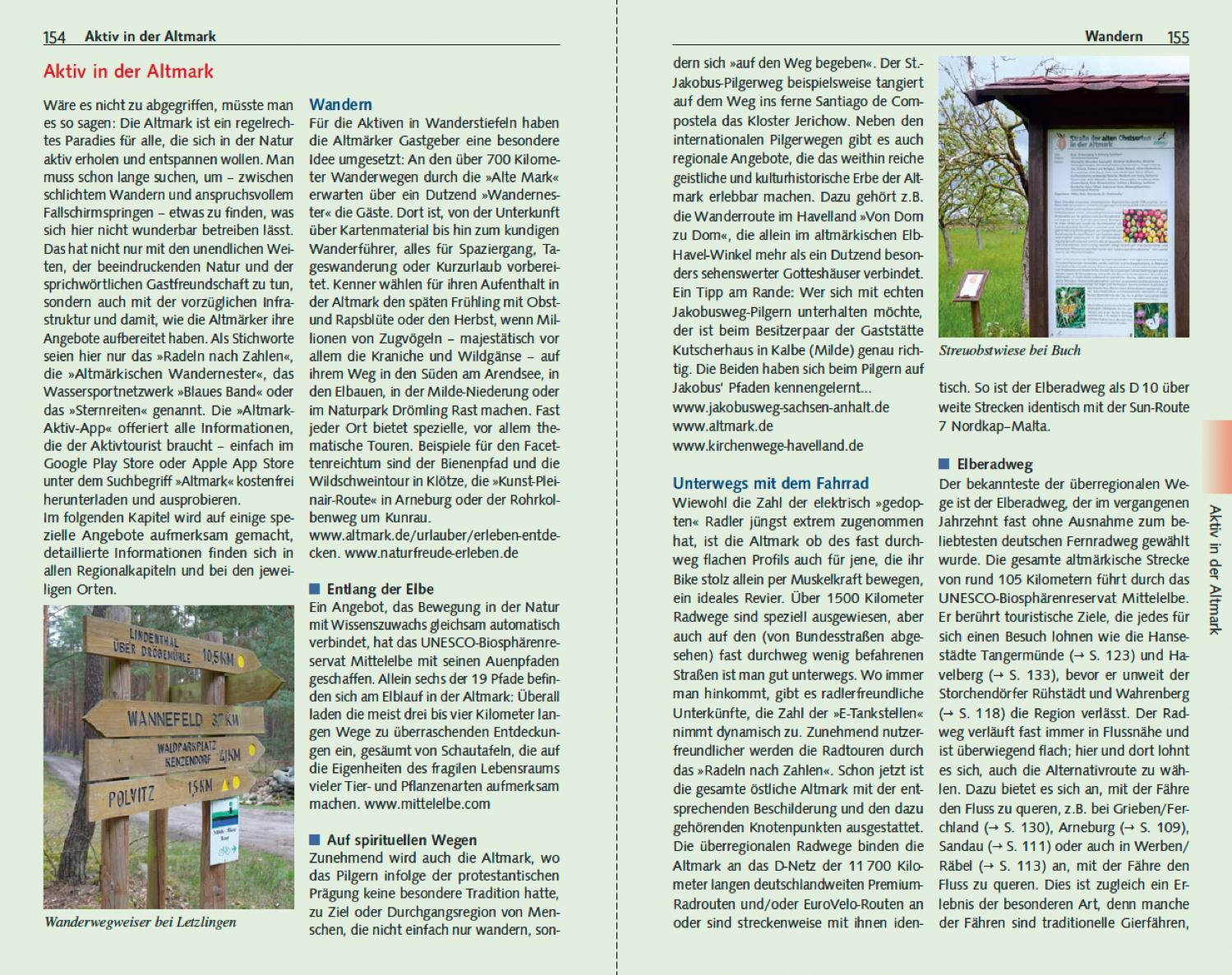 Beispielinhalt (Bild) Reiseführer Altmark