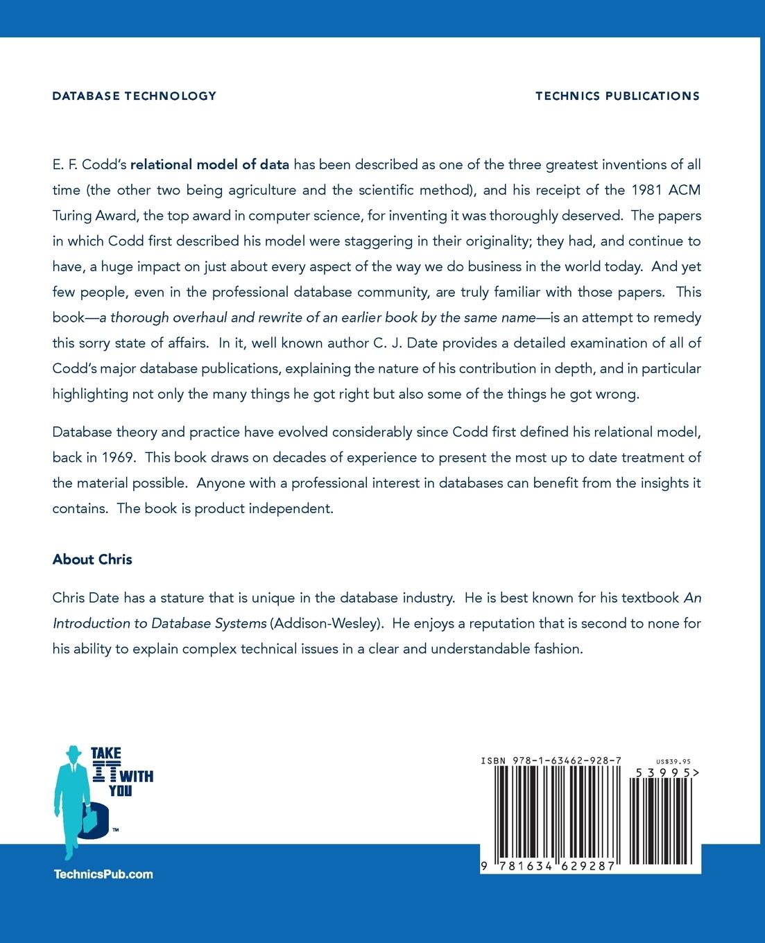 Rückseitencover E. F. Codd and Relational Theory, Revised Edition