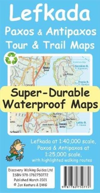 Vorderes Coverbild Lefkada, Paxos and Antipaxos Tour and Trail Maps