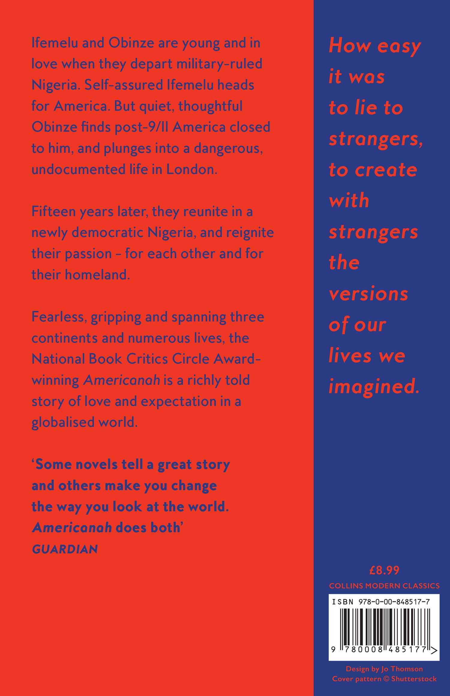Rückseitencover Americanah