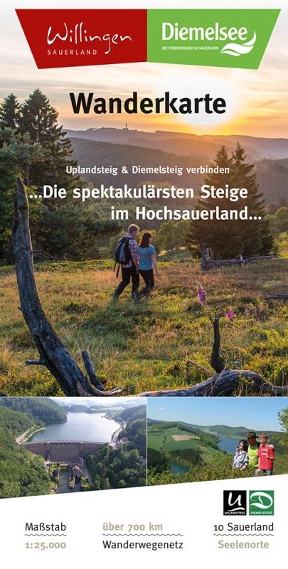 Vorderes Coverbild Wanderkarte Uplandsteig & Diemelsteig verbinden 1:25 000