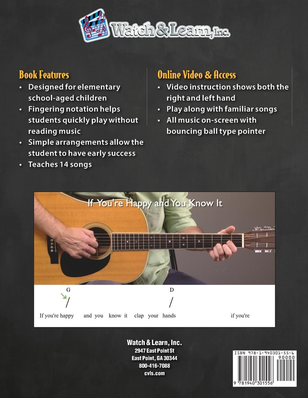 Rückseitencover Beginner Guitar Lessons for Kids Book with Online Video and Audio Access