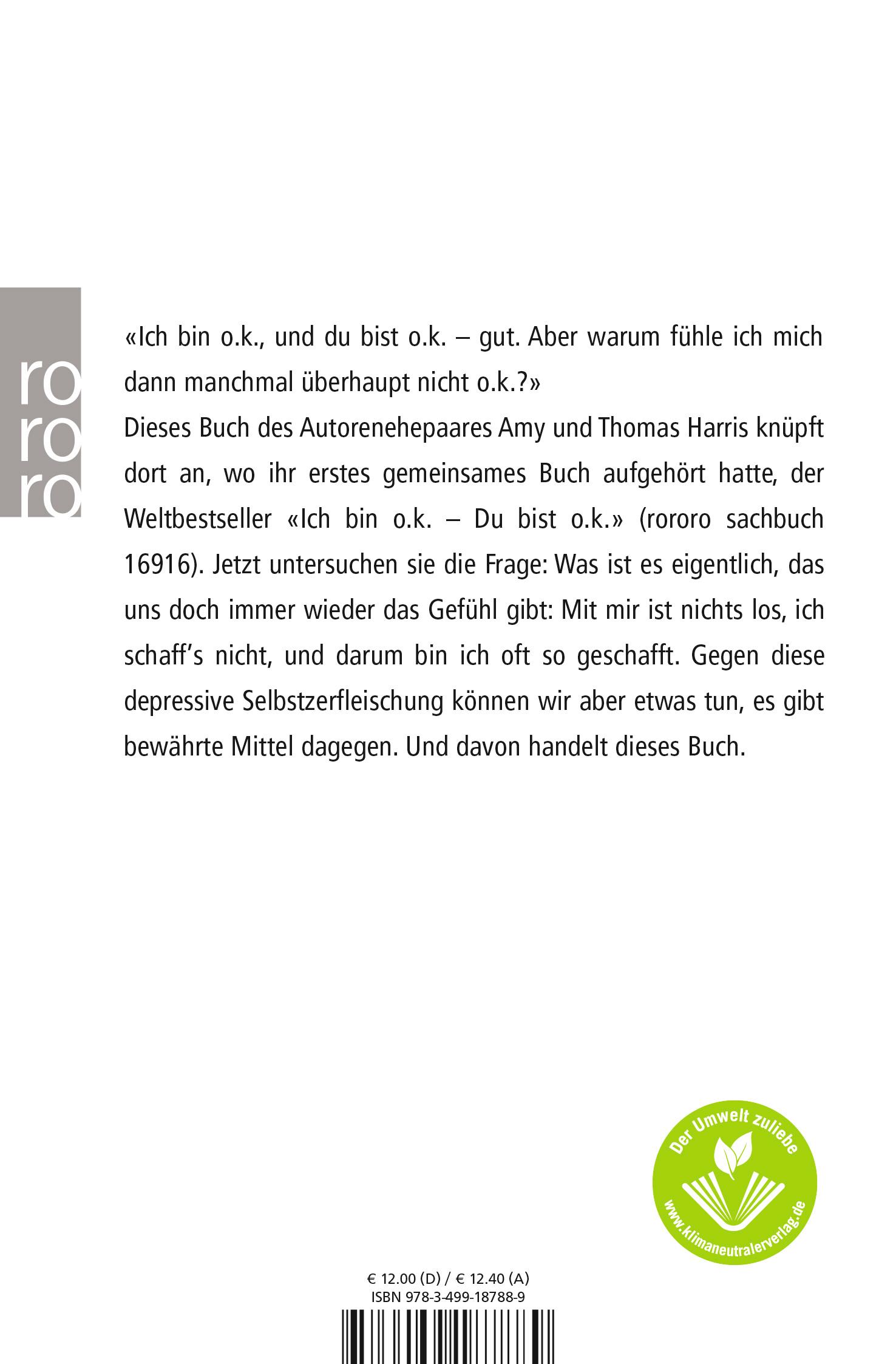 Rückseitencover Einmal o.k. - immer o.k.