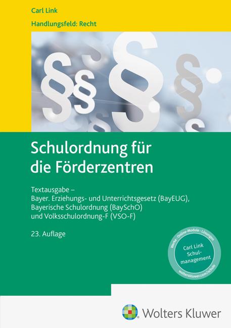 Vorderes Coverbild Schulordnung für die Förderzentren