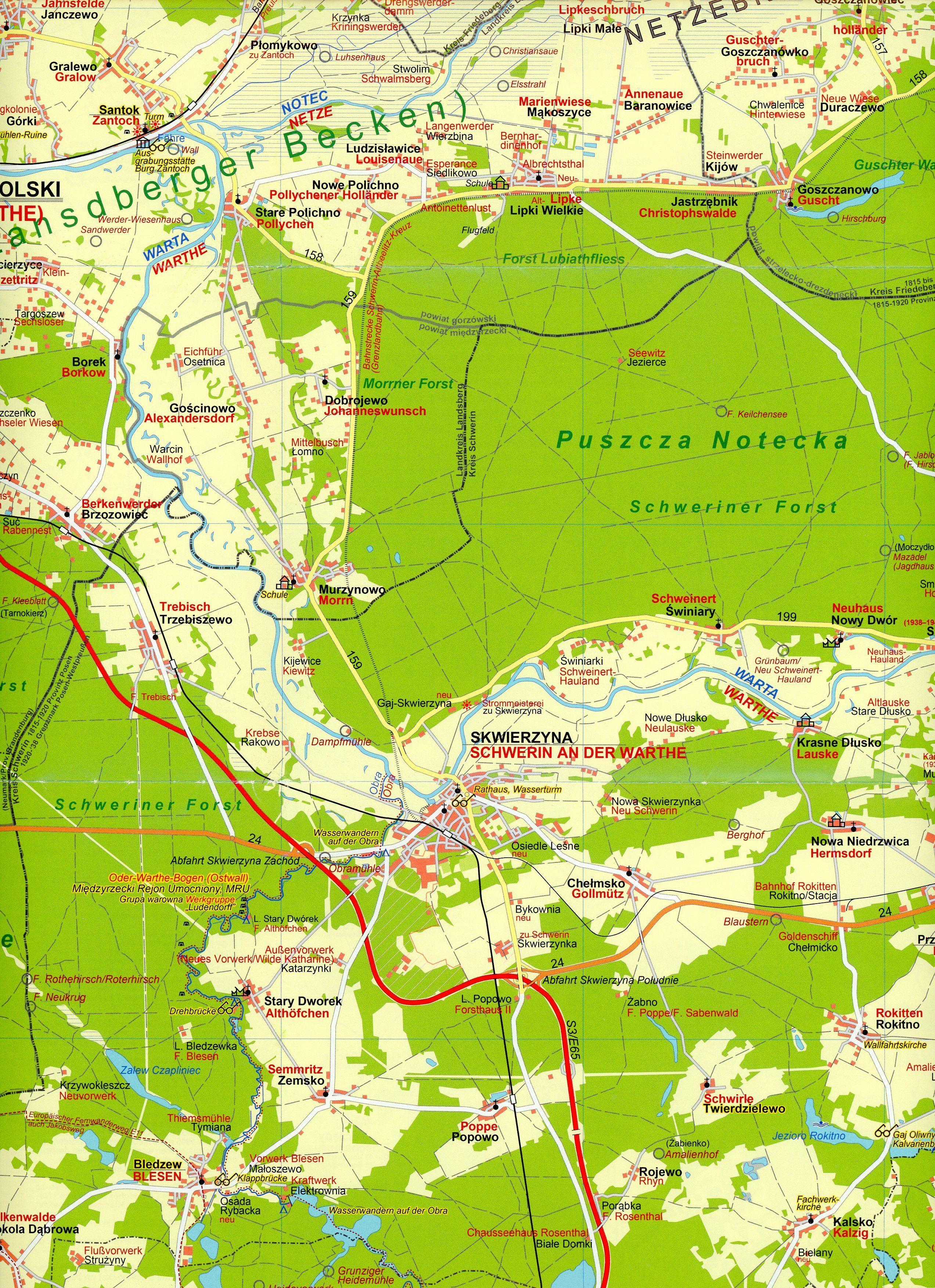 Beispielinhalt (Bild) Landkarte Neumark - mittlerer Teil