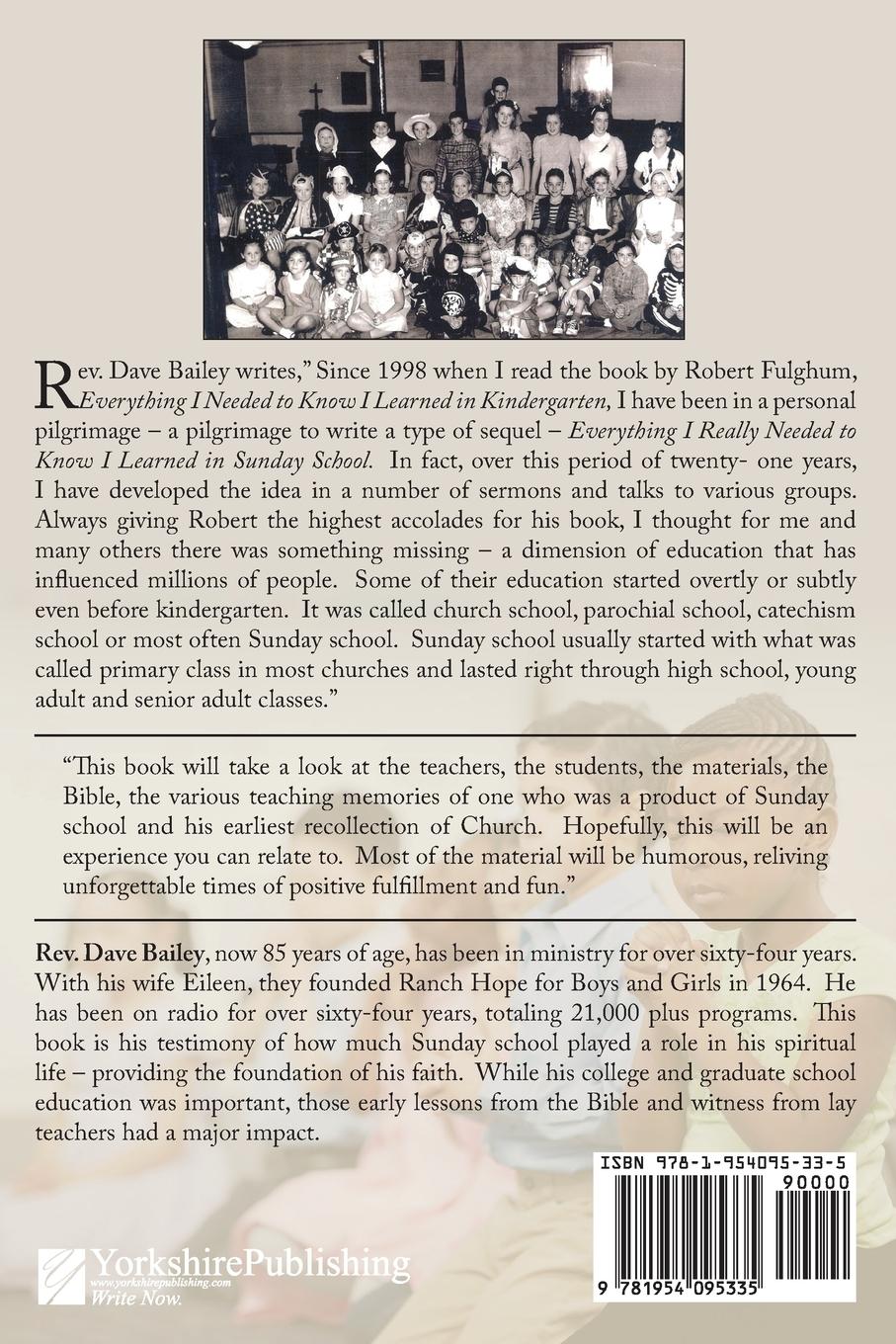 Rückseitencover All I Really Needed to Know I Learned in Sunday School