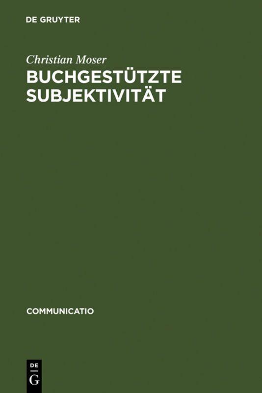 Vorderes Coverbild Buchgestützte Subjektivität