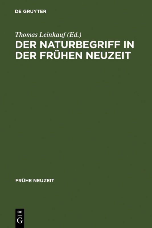 Vorderes Coverbild Der Naturbegriff in der Frühen Neuzeit